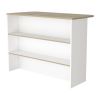 Capwell 3-Tier Shelf Kitchen Island White and Light Pine