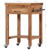 Kitchen Trolley 22.8"x22.8"x35" Solid Wood Acacia