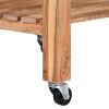 Kitchen Trolley 22.8"x22.8"x35" Solid Wood Acacia