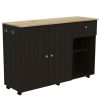 Kitchen Island Cart Indiana, Kitchen, Black