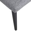 Linen Tufted Dining Room Chairs Set of 4, Accent Diner Chairs Upholstered Fabric Side Stylish Kitchen Chairs with Metal Legs and Padded Seat - Gray