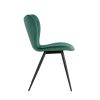 Dining chairs set of 2, Dark Green velvet Chair modern kitchen chair with metal leg