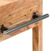 Kitchen Trolley 22.8"x22.8"x35" Solid Wood Acacia