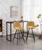 Porth Fabric Kitchen 28.25" Counter Height Stools, Set of 2, Gray