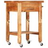 Kitchen Trolley 21.7"x21.7"x35" Solid Wood Acacia