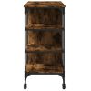 Kitchen Trolley Smoked Oak 39.4"x17.7"x35.2" Engineered Wood