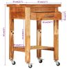 Kitchen Trolley 21.7"x21.7"x35" Solid Wood Acacia