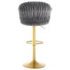 Bar Stools Set of 2,Counter Height Bar Stools,Velvet Swivel Bar Stool for Kitchen Island,Bar Pub DRAKGREE