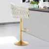 Bar Stools Set of 2,Counter Height Bar Stools,Velvet Swivel Bar Stool for Kitchen Island,Bar Pub Beige