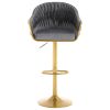 Bar Stools Set of 2,Counter Height Bar Stools,Velvet Swivel Bar Stool for Kitchen Island,Bar Pub DRAKGREE