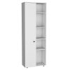 DEPOT E-SHOP Cary 67" H Kitchen Storage Cabinet With One Door, Five Interior Shelves and Five Exterior Shelves,White