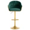 Bar Stools Set of 2,Counter Height Bar Stools,Velvet Swivel Bar Stool for Kitchen Island,Bar Pub GREEN