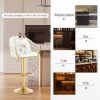 Bar Stools Set of 2,Counter Height Bar Stools,Velvet Swivel Bar Stool for Kitchen Island,Bar Pub Beige