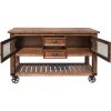 Kadri Kitchen Cart; Distressed Chestnut YF