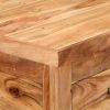 Kitchen Trolley 22.8"x22.8"x35" Solid Wood Acacia
