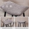 Counter Height Bar Stool Set of 2 for Dining Room Kitchen Counter Island, Linen fabric Upholstered Breakfast Stools With Footrest,Coffee