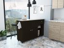 Kitchen Island Cart Indiana, Kitchen, Black