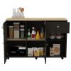Kitchen Island Cart Indiana, Kitchen, Black