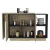 Kitchen Island Ohio, Kitchen, Black / Light Oak