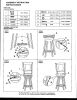 2Pc Beautiful Elegant Upholstered Low Swivel Chair Stool Faux Leather Upholstery Padded Back Kitchen Dining Rustic Gray