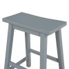 TOPMAX Farmhouse Rustic 2-piece Counter Height Wood Kitchen Dining Stools for Small Places, Gray