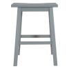 TOPMAX Farmhouse Rustic 2-piece Counter Height Wood Kitchen Dining Stools for Small Places, Gray