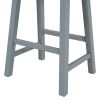 TOPMAX Farmhouse Rustic 2-piece Counter Height Wood Kitchen Dining Stools for Small Places, Gray