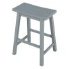TOPMAX Farmhouse Rustic 2-piece Counter Height Wood Kitchen Dining Stools for Small Places, Gray