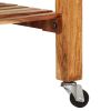 Kitchen Trolley 21.7"x21.7"x35" Solid Wood Acacia