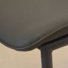 Modern Dining Chairs with Black Metal Legs, PU Leather Kitchen Chair, Set of 2 Upholstered Chair(Grey)