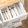 Kitchen Island with Storage Cabinet and 2-Level Rubber Wood Tabletop, Island Table with Adjustable Shelves and Drawers, White