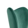 Dining chairs set of 2, Dark Green velvet Chair modern kitchen chair with metal leg