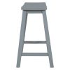 TOPMAX Farmhouse Rustic 2-piece Counter Height Wood Kitchen Dining Stools for Small Places, Gray