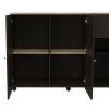 Sayville 2-Drawer 2-Shelf Kitchen Island Black Wengue