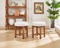Dining Room Chair 1 Pc, Wood Dining Chair, Boucle Seat CushionMid Century Modern Dining Chairs for Kitchen and Living Room (Modern, White)