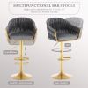 Bar Stools Set of 2,Counter Height Bar Stools,Velvet Swivel Bar Stool for Kitchen Island,Bar Pub DRAKGREE