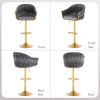 Bar Stools Set of 2,Counter Height Bar Stools,Velvet Swivel Bar Stool for Kitchen Island,Bar Pub DRAKGREE
