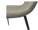 Dining Chairs Set of 4,Modern Kitchen Dining Room Chairs,Upholstered Dining Accent Chairs in linen Cushion Seat and Sturdy Black Metal Legs(Grey)