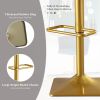 Bar Stools Set of 2,Gold Velvet Bar Stools,Counter Height Bar Stools with Low Back,Swivel Bar Stools for Kitchen Island, Bar Pub Navy Blue