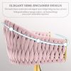Bar Stools Set of 2,Counter Height Bar Stools,Velvet Swivel Bar Stool for Kitchen Island,Bar Pub PINK