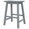 TOPMAX Farmhouse Rustic 2-piece Counter Height Wood Kitchen Dining Stools for Small Places, Gray