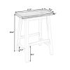 TOPMAX Farmhouse Rustic 2-piece Counter Height Wood Kitchen Dining Stools for Small Places, Gray