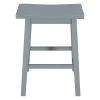 TOPMAX Farmhouse Rustic 2-piece Counter Height Wood Kitchen Dining Stools for Small Places, Gray
