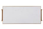 ACME Grovaam Kitchen Island, Marble & Natural Finish AC00188