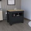 Arlet Kitchen Island Two Door Cabinet and Shelf