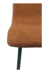 Dining Chairs Set of 4,Modern Kitchen Dining Room Chairs,Upholstered Dining Accent Chairs in linen Cushion Seat and Sturdy Black Metal Legs(Caramel)