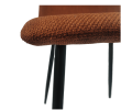 Dining Chairs Set of 4,Modern Kitchen Dining Room Chairs,Upholstered Dining Accent Chairs in linen Cushion Seat and Sturdy Black Metal Legs(Caramel)