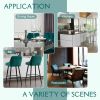 Elegant Lifestyle Modern Bar Stools,Velvet Upholstered Barstools with Back,Set of 2 Bar Chairs for Kitchen Living Room
