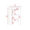 Rockaway 1-Drawer 2-Shelf Kitchen Island Black Wengue and Light Oak