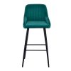 Elegant Lifestyle Modern Bar Stools,Velvet Upholstered Barstools with Back,Set of 2 Bar Chairs for Kitchen Living Room
